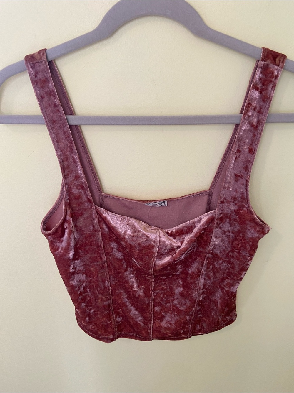 Anthropologie Dusty Rose Velvet Camisole Tank